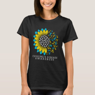 Camiseta Sensibilização de Cushing Sunflower Ribbon Yello