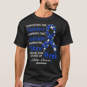 Camiseta Sensibilização Do Cancer Colônico Que Apoia Os Com