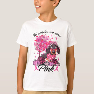 Camiseta Sensibilização do Cancer da Mama Em outubro Vestim