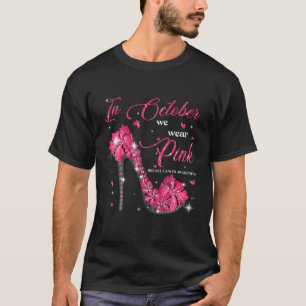 Camiseta Sensibilização do Cancer da Mama Em outubro Vestim