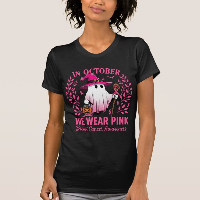 Camiseta Sensibilização do Cancer da Mama em outubro Vestim (Frente)