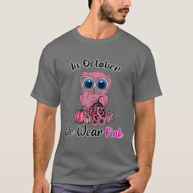 Camiseta Sensibilização do Cancer da Mama Em outubro Vestim (Frente)