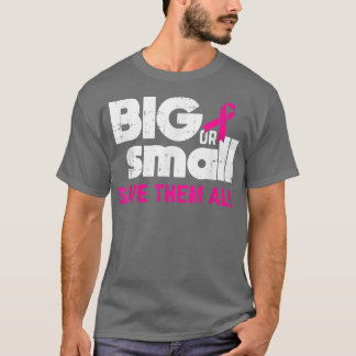 Camiseta Sensibilização Do Cancer Da Mama Grande Ou Pequeno