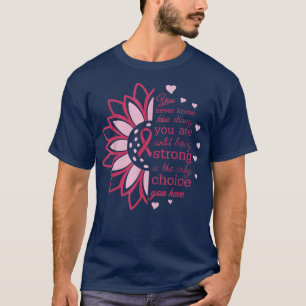 Camiseta Sensibilização do Cancer da Mama mais forte que o