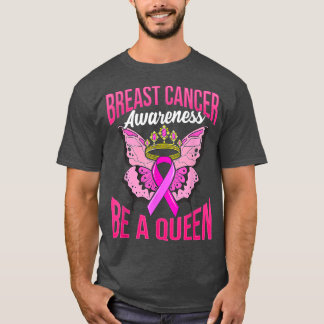 Camiseta Sensibilização do Cancer da Mama: Rainha Fita Rosa