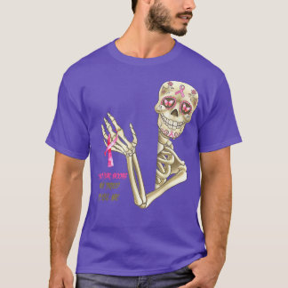 Camiseta Sensibilização do Cancer da mama Verificar o esque