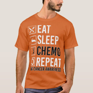 Camiseta Sensibilização do Cancer da Pele Comer Quimio do S