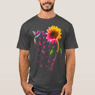 Camiseta Sensibilização do Cancer de girassol