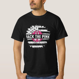 Camiseta Sensibilização Do Cancer De Girassol Rosa