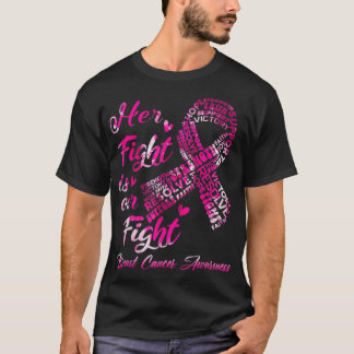 Camiseta Sensibilização Do Cancer De Mama A Luta Que Ela Lu