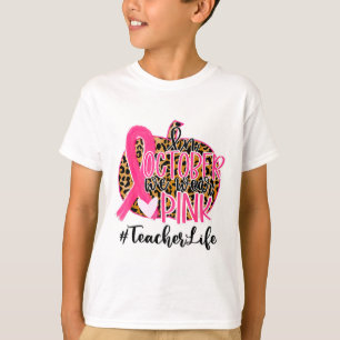 Camiseta Sensibilização do Cancer de Mama de Professores Em
