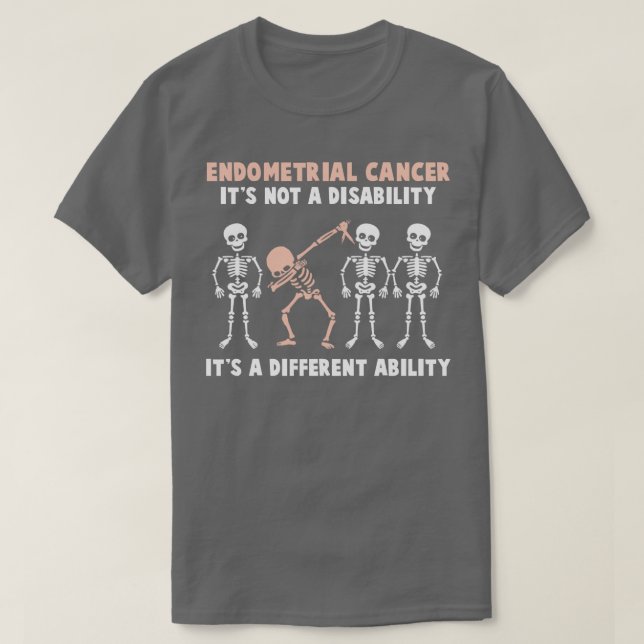 Camiseta Sensibilização Do Cancer Endometrial Não É Uma Def (Frente do Design)