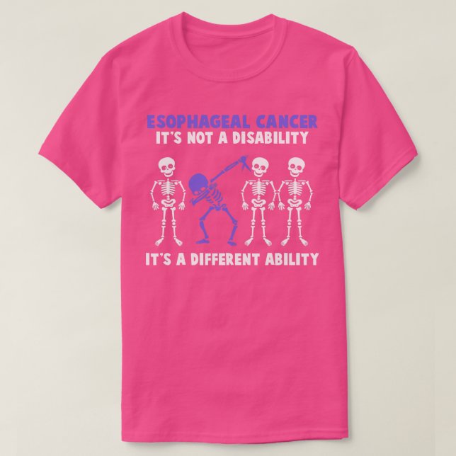 Camiseta Sensibilização Do Cancer Esofágico Não É Uma Defic (Frente do Design)