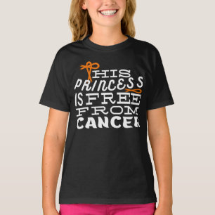 Camiseta SENSIBILIZAÇÃO DO cancer - ESTA PRINCESA ESTÁ LIVR