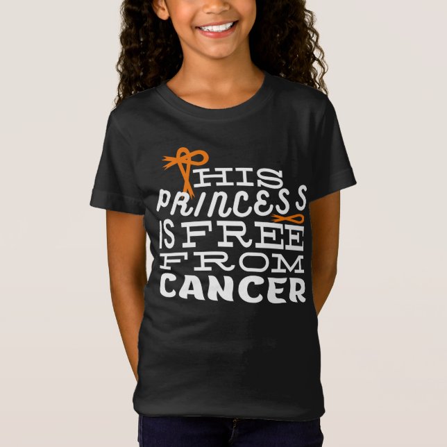 Camiseta SENSIBILIZAÇÃO DO cancer - ESTA PRINCESA ESTÁ LIVR (Frente)
