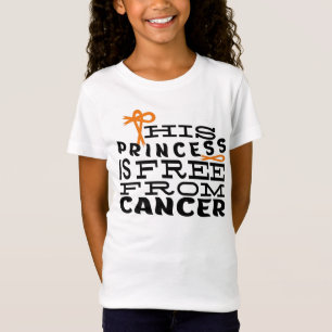 Camiseta SENSIBILIZAÇÃO DO cancer - ESTA PRINCESA ESTÁ LIVR