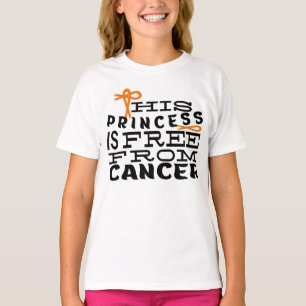 Camiseta SENSIBILIZAÇÃO DO cancer - ESTA PRINCESA ESTÁ LIVR