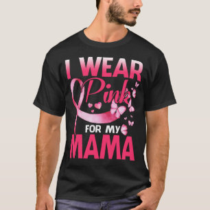 Camiseta Sensibilização do Cancer Eu Visto Rosa Para Minha