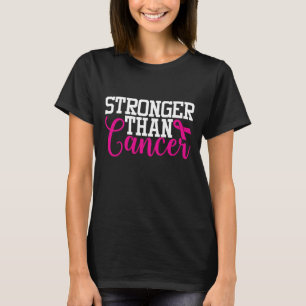Camiseta Sensibilização do Cancer Mais Forte Do Que Canc