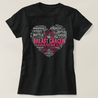 Camiseta Sensibilização do Cancer para combater a esperança