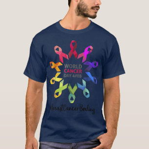 Camiseta Sensibilização do Cancer para o Dia Mundial do Can