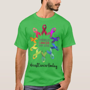 Camiseta Sensibilização do Cancer para o Dia Mundial do Can