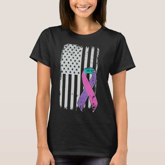 Camiseta Sensibilização do cancer - Pavilhão Americano Assu (Frente)
