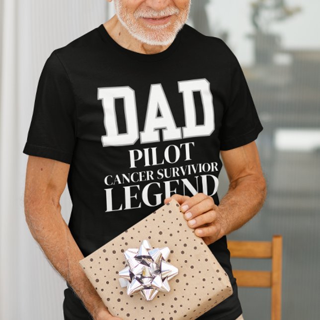 Camiseta Sensibilização do cancer Piloto de Cancer Piloto S (Criador carregado)