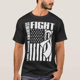 Camiseta Sensibilização do Cancer pulmonar Fita Branca de F