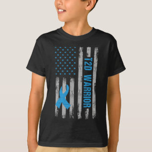 Camiseta Sensibilização do Guerreiro Americano Bandeira Dia