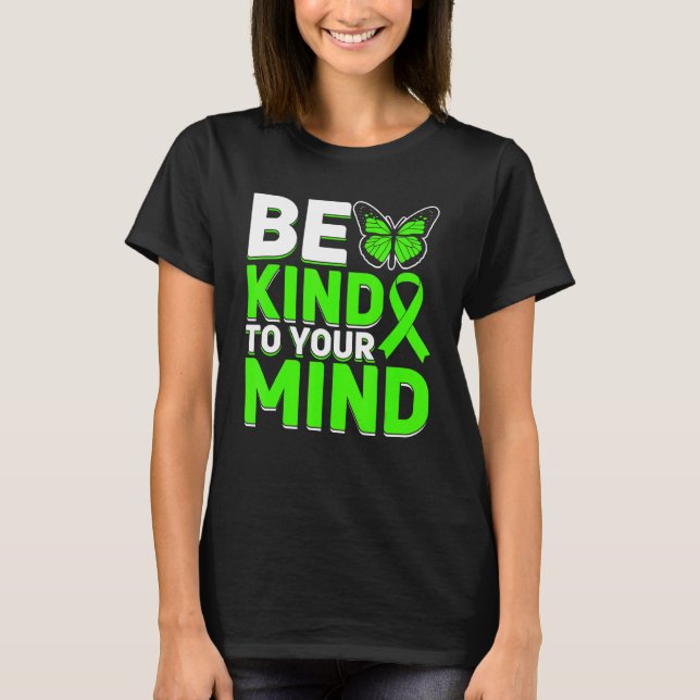 Camiseta Sensibilização do Guerreiro Mental Fita Verde Mês (Frente)