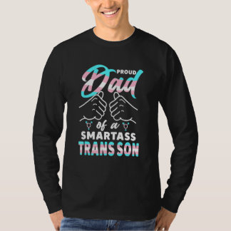 Camiseta Sensibilização do Orgulho Trans Pai de Orgulho Org