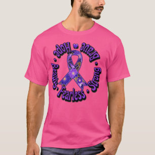 Camiseta Sensibilização do suporte de fita roxa