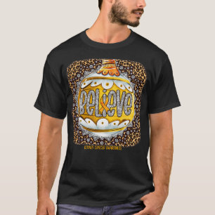 Camiseta Sensibilização dos Rins Acreditem no Ornament Leop