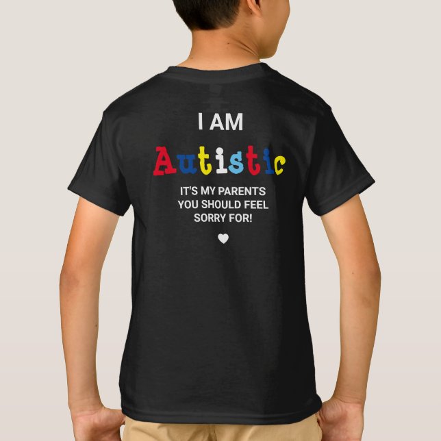 Camiseta Sensibilização Engraçado do Autismo | ASD (Verso)