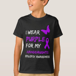 Camiseta Sensibilização Epilepsia Eu Visto Roxo Para Meu Av