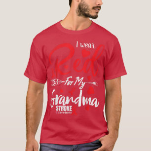Camiseta Sensibilização Eu Visto Vermelho para o meu Traço