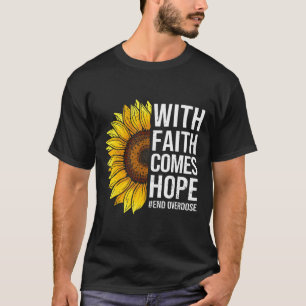 Camiseta Sensibilização Girassol com fé chega à esperança