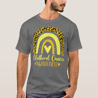 Camiseta Sensibilização Infantil do Cancer Arco-Íris Leopar