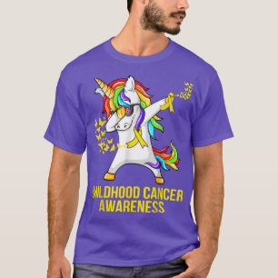 Camiseta Sensibilização Infantil para o Cancer Unicorn Dabb