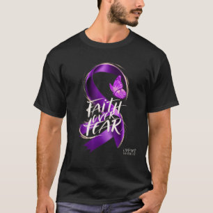 Camiseta Sensibilização Lupus Sobre o Medo de Jesus Roxo Cr