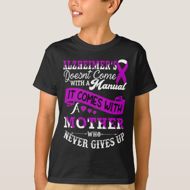 Camiseta Sensibilização Mãe Suporte Heimer Guerreiro Mãe (Frente)
