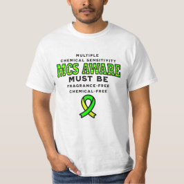 Camiseta Sensibilização MCS de Sensibilidade Química Múltip