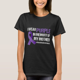 Camiseta Sensibilização Memória De Fita Roxa Da Minha Mãe