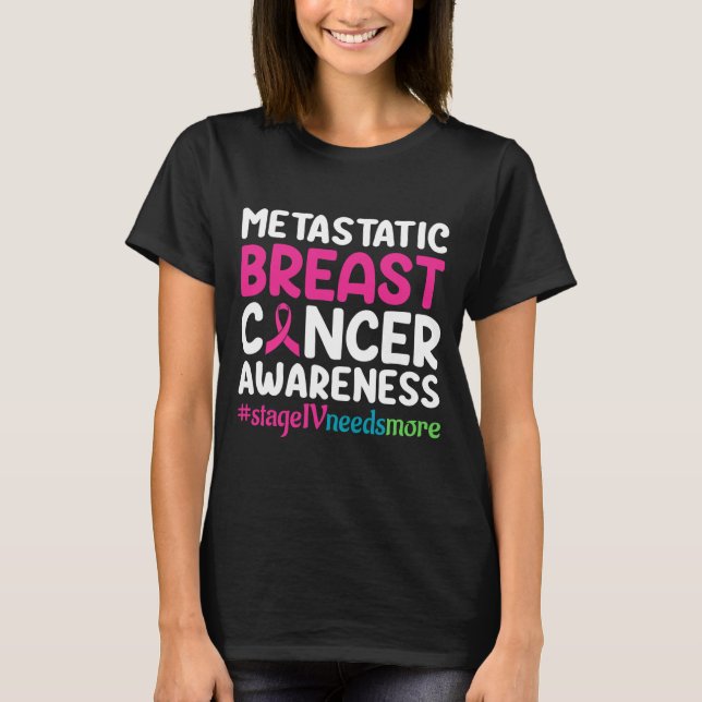 Camiseta Sensibilização Metastásica do Cancer da Mama  (Frente)