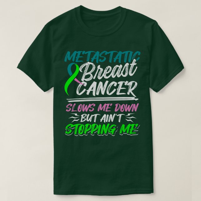 Camiseta Sensibilização Metastásica para o Cancer da Mama L (Frente do Design)