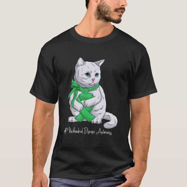 Camiseta Sensibilização Mitocondrial Banda Verde Mês (Frente)