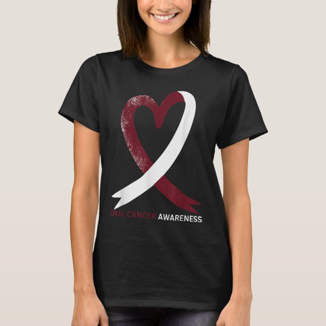 Camiseta Sensibilização Oral para o Cancer Mês 2024 Pescoço (Frente)