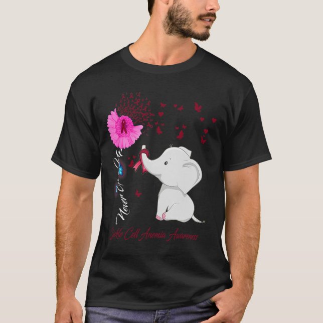 Camiseta Sensibilização para a anemia das células falciform (Frente)