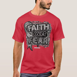 Camiseta Sensibilização para a asma Fé de fita sobre o medo